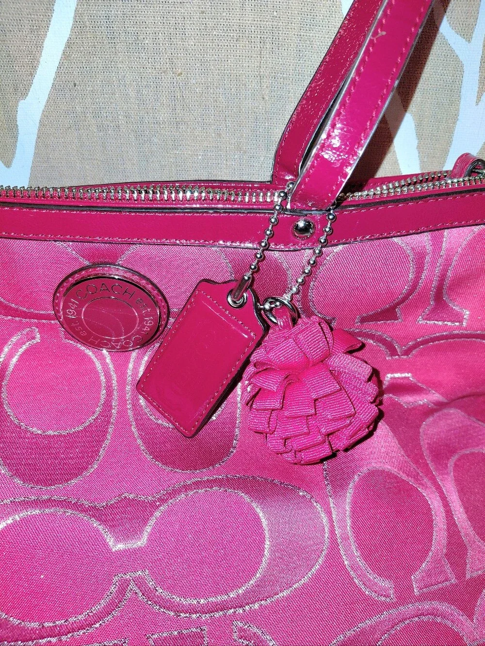 Coach tote vibrant